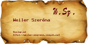 Weiler Szeréna névjegykártya